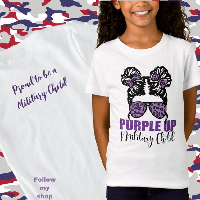 Camiseta Militar - Niño Militar morado (Subido por el creador)