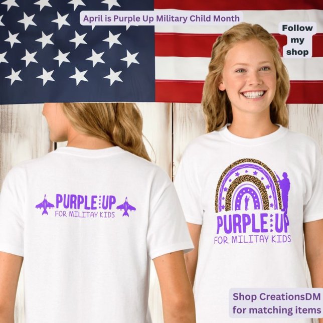 Camiseta Militar - Niño Militar morado (Subido por el creador)