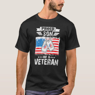 Camiseta Military Family Veterans Support Proud Son of a Ve