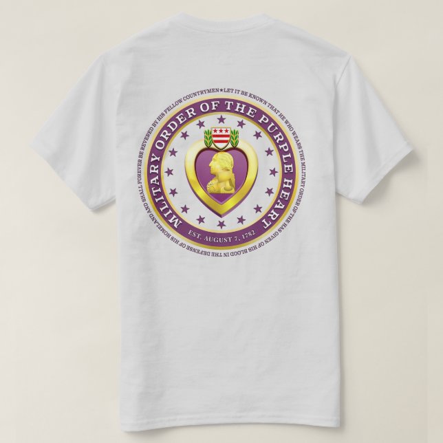 Camiseta Military Order of the Purple Heart 2 (Reverso del diseño)