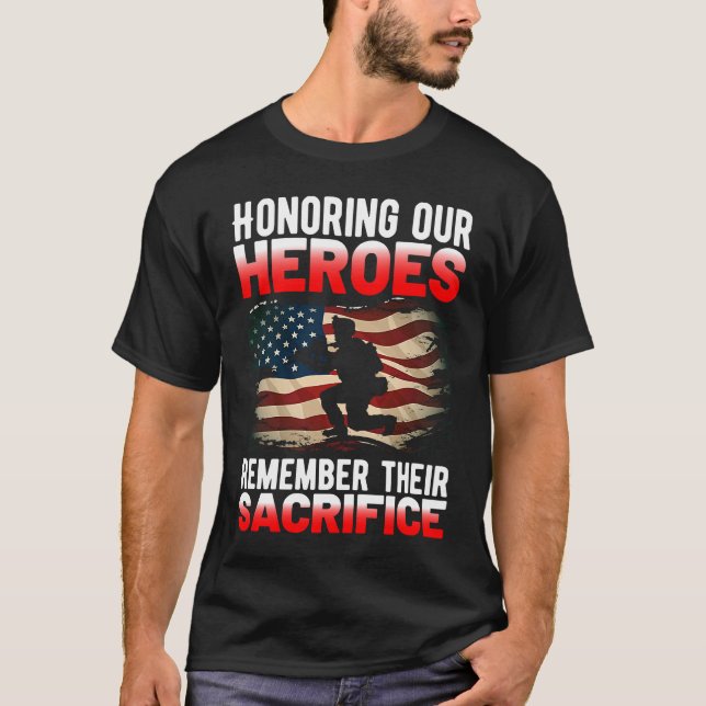 Camiseta Military Support Honoring Our Heroes Veteran 4th J (Anverso)