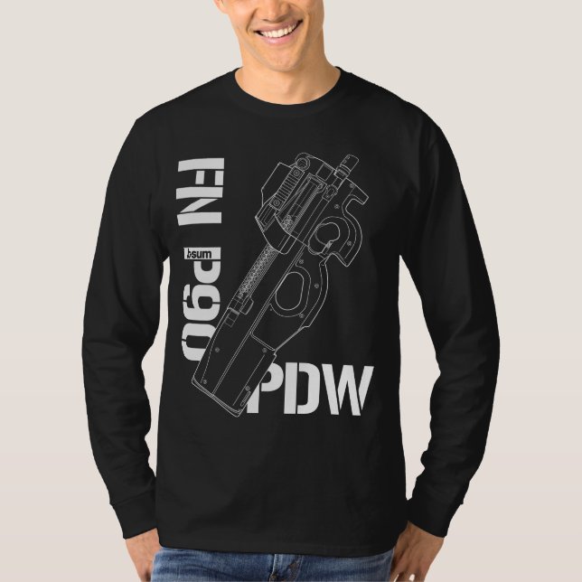 Camiseta military t-shirts FN P90 PDW (Anverso)