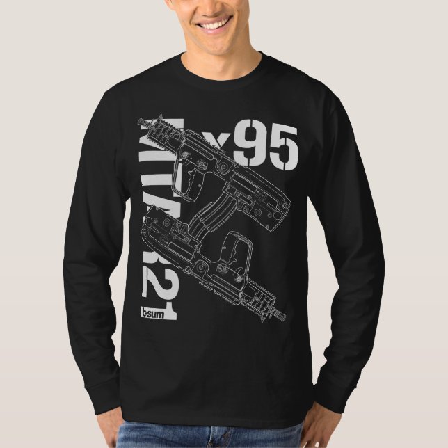 Camiseta military t-shirts IWI X95 Rifle (Anverso)