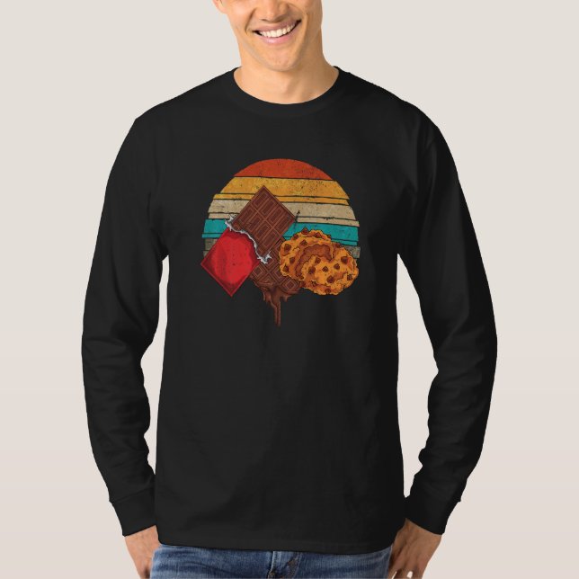 Camiseta Milk Chocolate Bar Chocolate Chip Cookies Retro Ch (Anverso)
