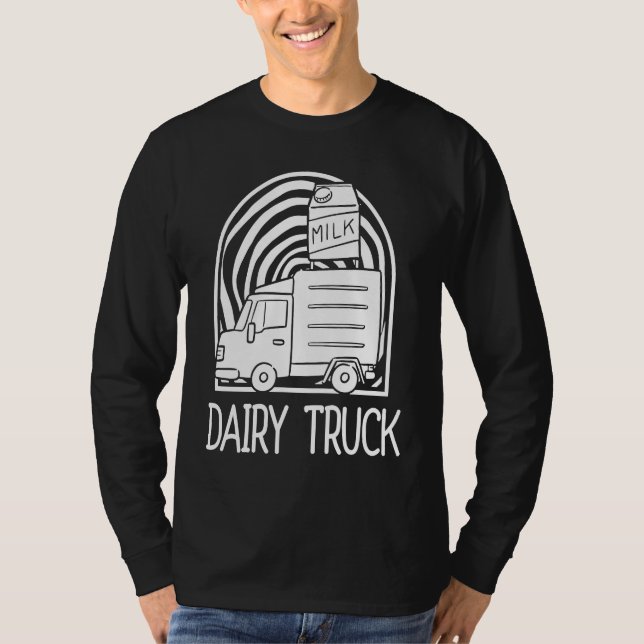 Camiseta Milk Dairy Cow  Farmer Farm Farming Milk Truck (Anverso)
