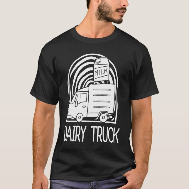 Camiseta Milk Dairy Cow  Farmer Farm Farming Milk Truck (Anverso)