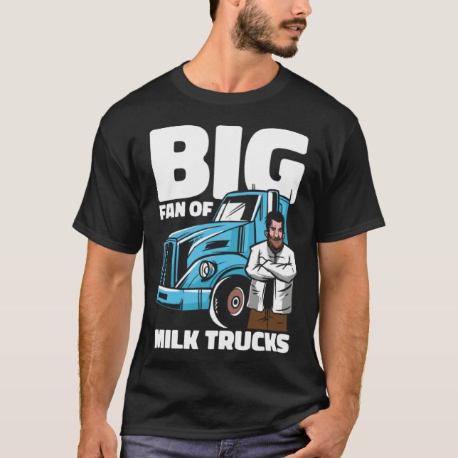 Camiseta Milk Farm Dairy  Cow Farming Farmer Milk Truck (Anverso)