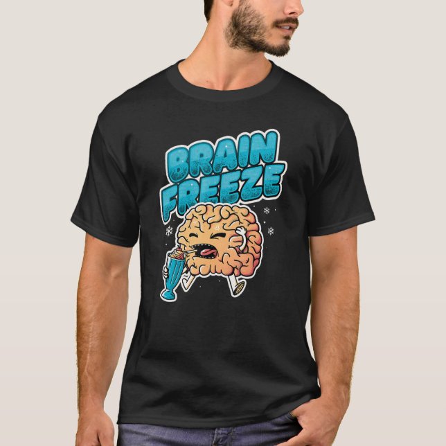 Camiseta Milk Shake Cold Brain Ice Cream   Brain Freeze (Anverso)