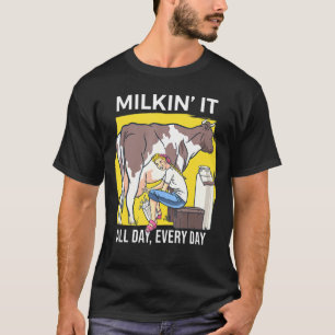Camiseta Milkin It Milling Cows Dairy Farming Enthusiast Da