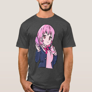 Camiseta Milkshake de fresa Cuece Japón Anime estético O
