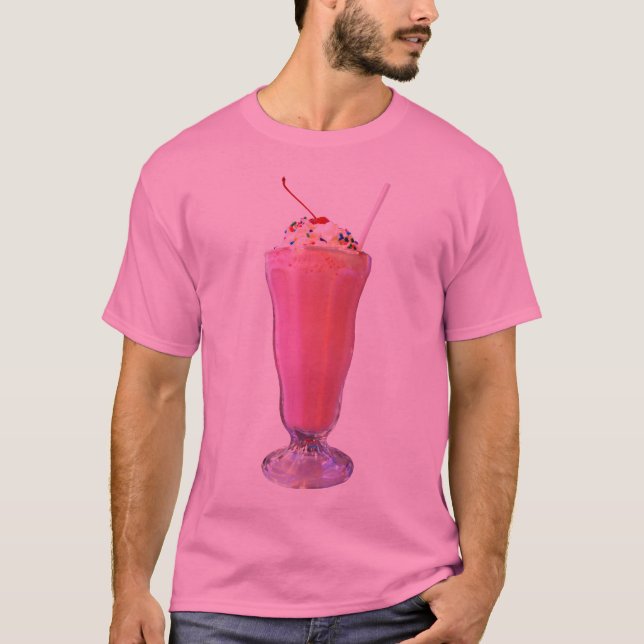 Camiseta Milkshake de la fresa (Anverso)