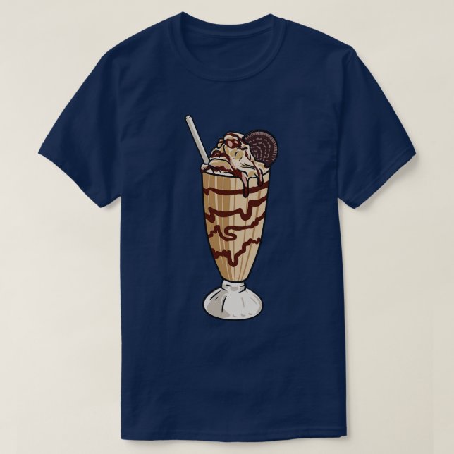 Camiseta Milkshake Ice Cream Sundae Cookie (Diseño del anverso)