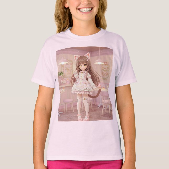 Camiseta Milky Kitten Kawaii Doll (Anverso)