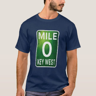 Camiseta Milla 0 Key West Florida A1A Sobredimensionado