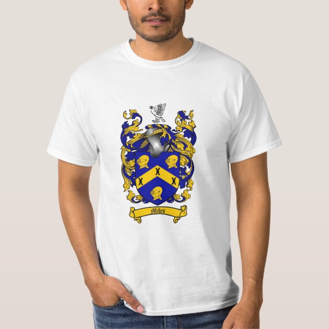 Camiseta Millas de escudo de la familia - escudo de armas (Anverso)