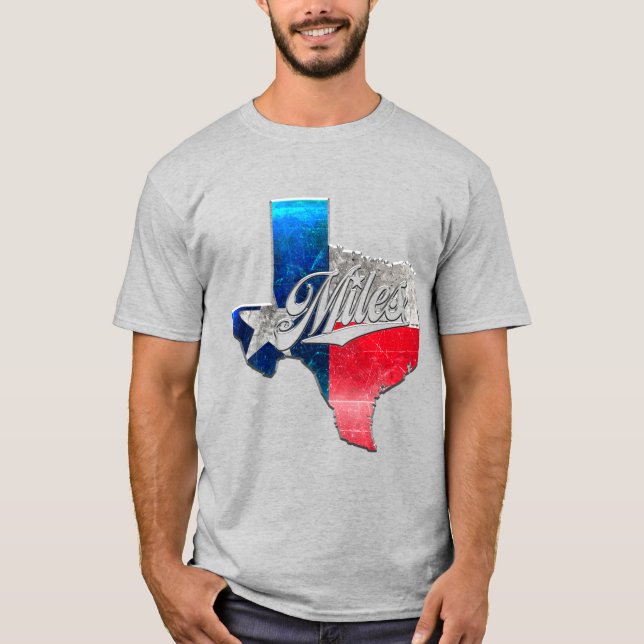 Camiseta "MILLAS, TEXAS" con problemas (Anverso)