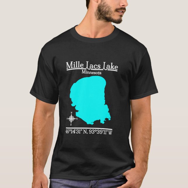 Camiseta Mille Lacs Lake Minnesota Long Sleeve T Shirt (Anverso)