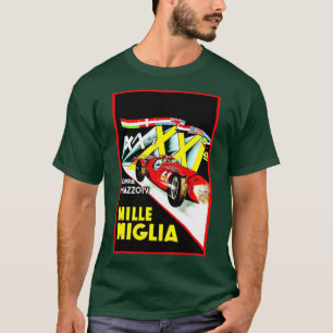 Camiseta MILLE MIGLIA publicidad de Carreras automática vin