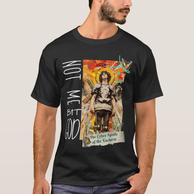 Camiseta Millennial Saint The Eucharist Not Me God  (Anverso)