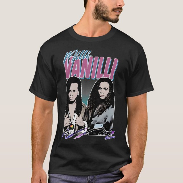 Camiseta Milli Van-Illi mililli Vanilli - 80X27S Fanart Aes (Anverso)