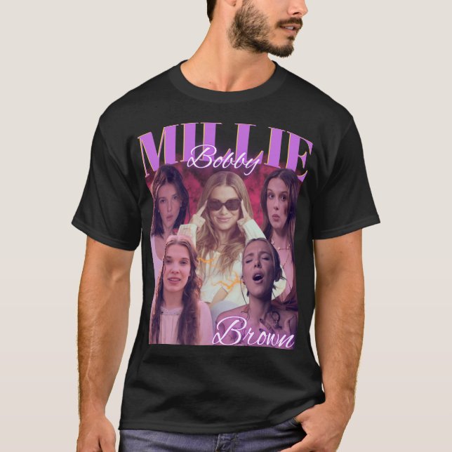 Camiseta Millie Bobby Brown Aesthetic Collage  (Anverso)