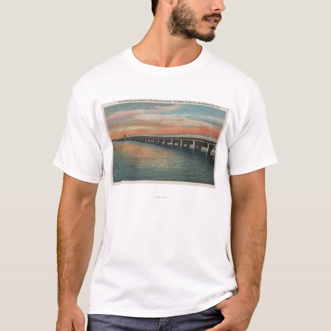 Camiseta Millón de puentes del dólar sobre el río del (Anverso)