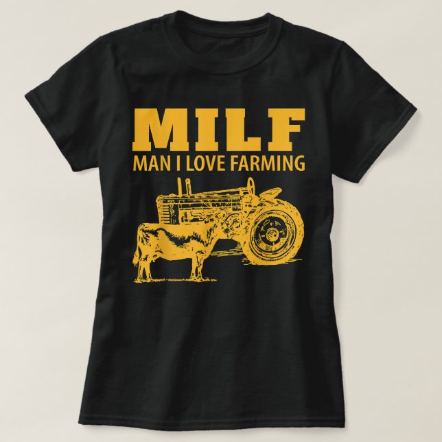 Camiseta Millón Hombre Me Encanta El Tractor Fun Cow Heifer (Diseño del anverso)