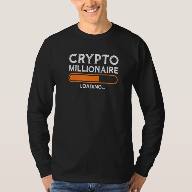 Camiseta Millonario de Criptomoneda Cargando Hodl (Anverso)