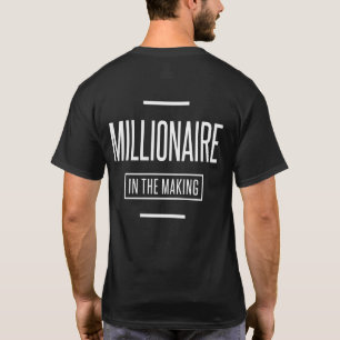 Camiseta Millonario en la creación de un emprendimiento mot
