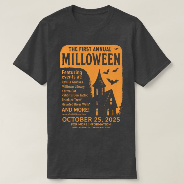 Camiseta Milloween 2025 (Diseño del anverso)