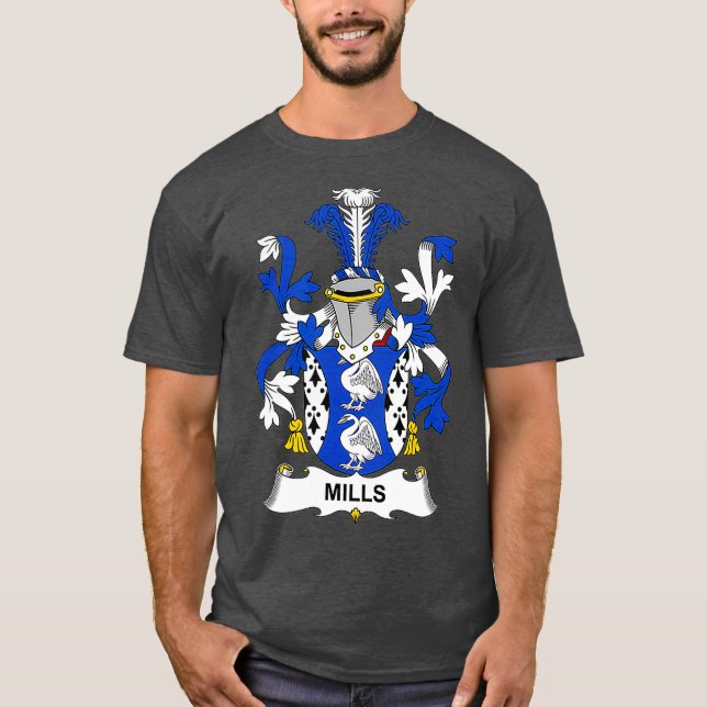 Camiseta Mills Coat of Arms Family Crest (Anverso)