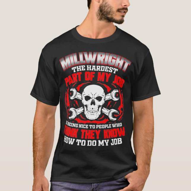 Camiseta Millwright Skull Premium  (Anverso)