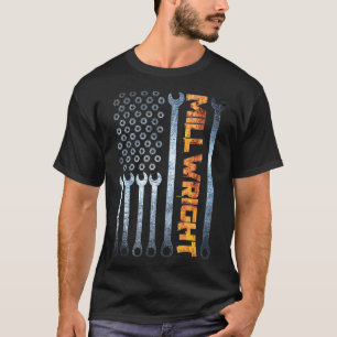Camiseta Millwright Tools Patriotic American Flag Millwrigh