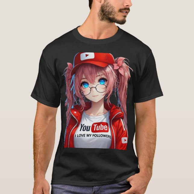 CAMISETA MILLY Q CHICA ANIME INFLUENCER CON ROPA DE YOUTUBE (Anverso)