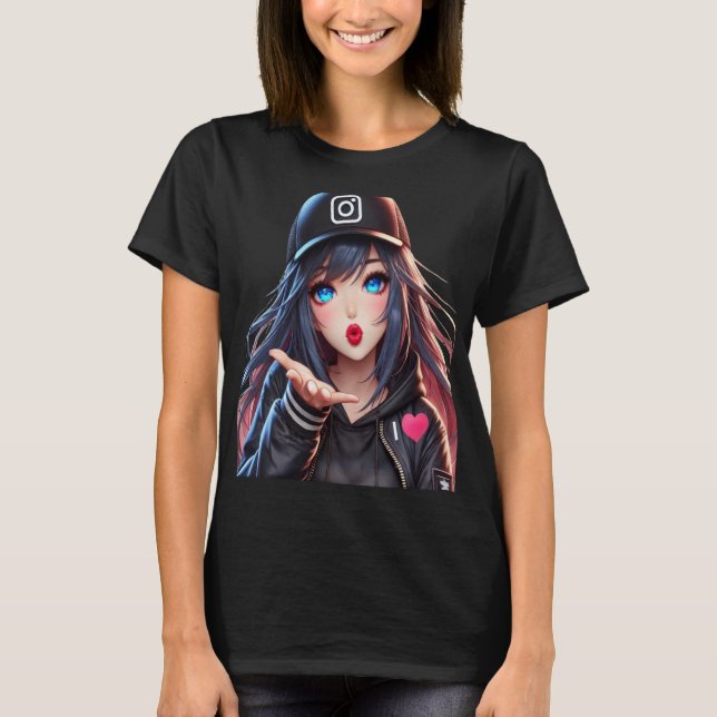 CAMISETA MILLY QUEEN, CHICA ANIME INFLUENCER (Anverso)