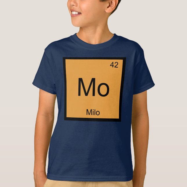Camiseta Milo Nombre Elemento Químico Tabla Periódica (Anverso)