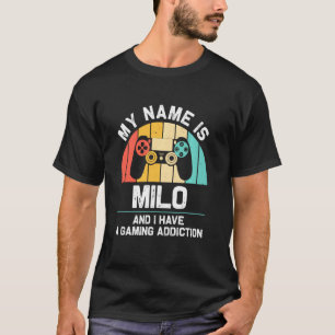 Camiseta Milo Nombre Personalizado Funny Gaming Geek Cumple
