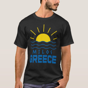 Camiseta Milos Greece Sunshine and Sea's Black