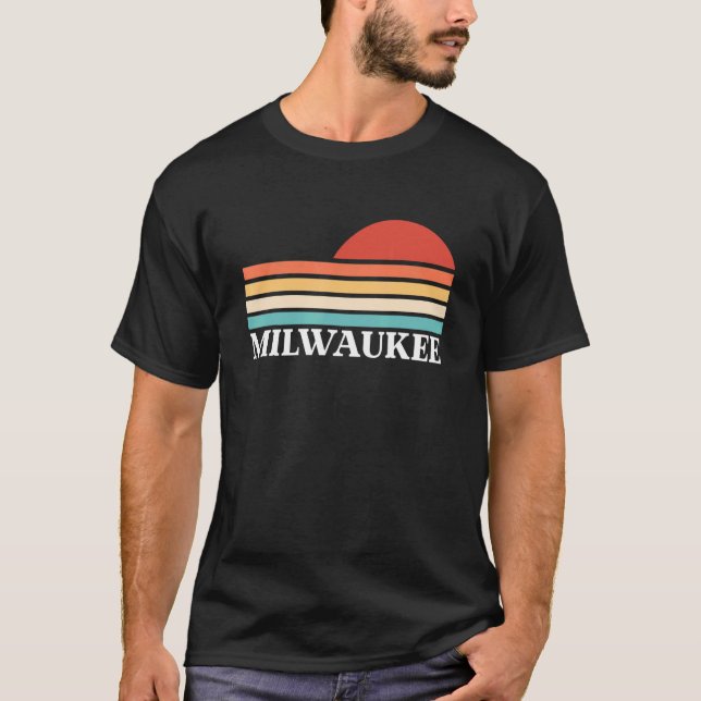Camiseta milwaukee retro 70 milwaukeean vintage sunset (Anverso)