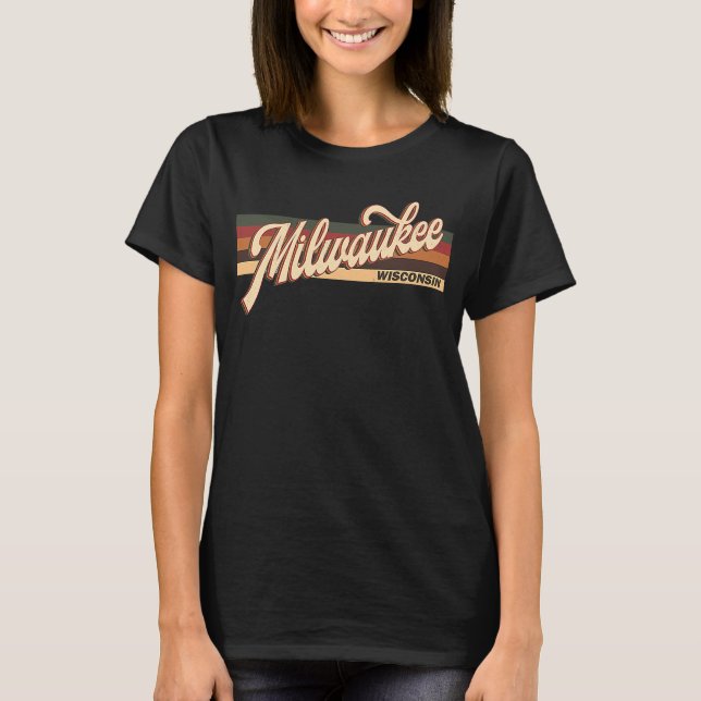 Camiseta Milwaukee Wisconsin Estilo Retro De Los Años 80 (Anverso)