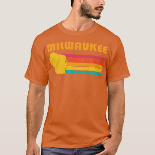Camiseta Milwaukee Wisconsin Vintage Distresres Souvenir