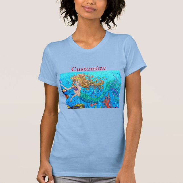Camiseta Mimacha de cabeza roja bajo el agua (Anverso)