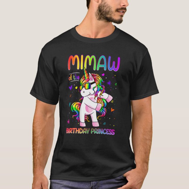 Camiseta Mimaw Del Chica De La Princesa De Cumpleaños Floss (Anverso)