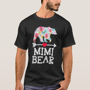 Camiseta Mimi Bear Mom Grandma Floral Happy Mother's Day Ch