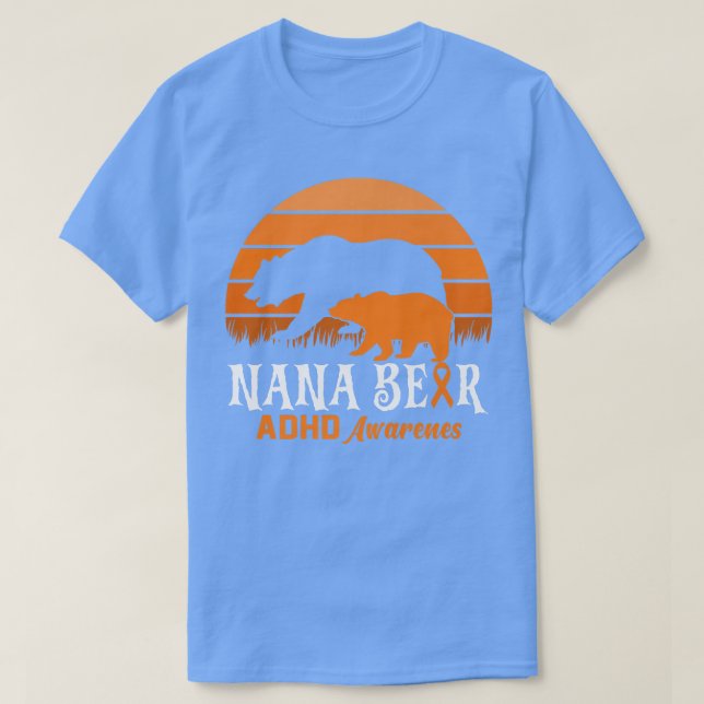 Camiseta Mimi Bear TDAH Mamá Día Nacional de Concienciación (Diseño del anverso)