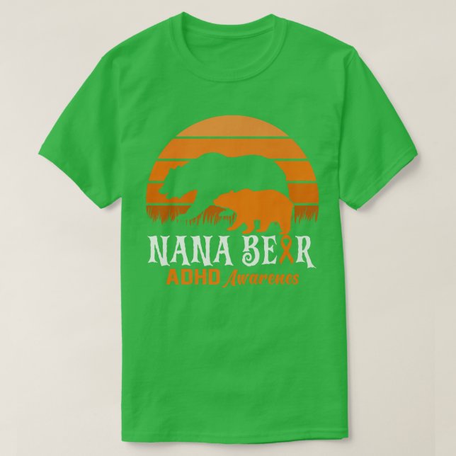 Camiseta Mimi Bear TDAH Mamá Día Nacional de Concienciación (Diseño del anverso)