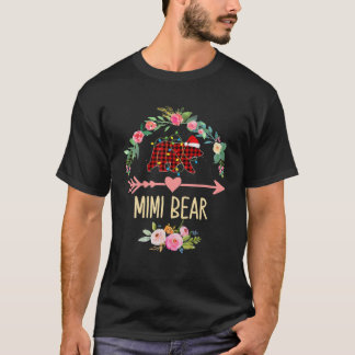 Camiseta Mimi Bear Xmas Familia Navidades Pajama Red Plaid