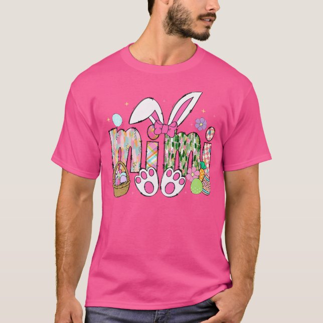Camiseta Mimi Bunny Rabbit Easter Grandma Egg Hunt Family M (Anverso)