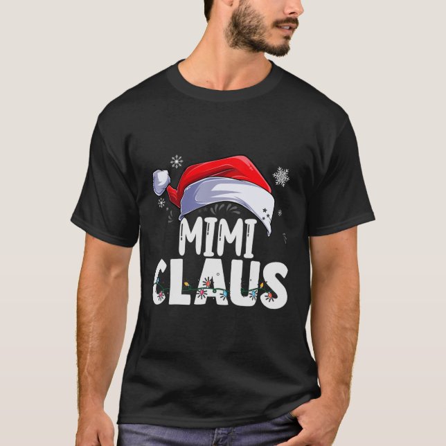 Camiseta Mimi Claus Xmas Familia que coincide con la abuela (Anverso)