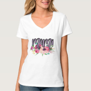 Camiseta Mimi con flores acuarelas